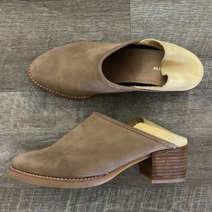 All Black brand colorblock booties or mules 38